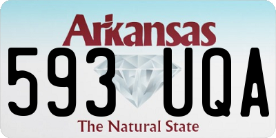 AR license plate 593UQA