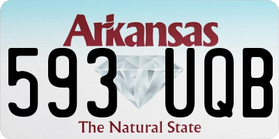 AR license plate 593UQB