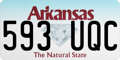 AR license plate 593UQC