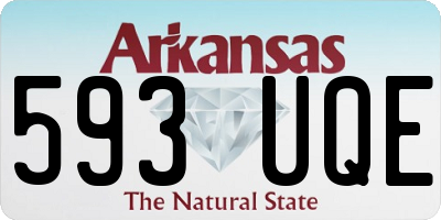 AR license plate 593UQE