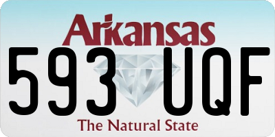 AR license plate 593UQF