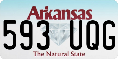 AR license plate 593UQG