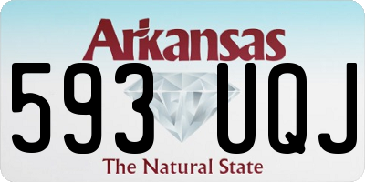 AR license plate 593UQJ