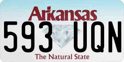 AR license plate 593UQN