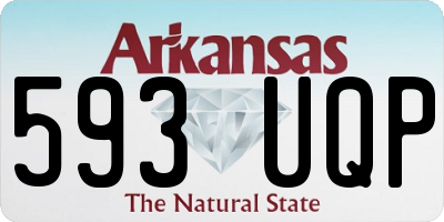 AR license plate 593UQP