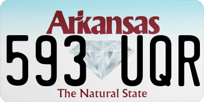 AR license plate 593UQR