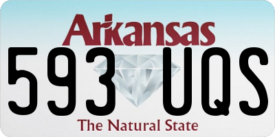 AR license plate 593UQS