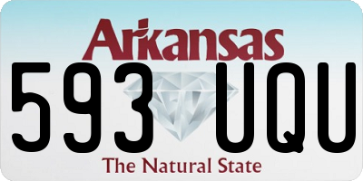 AR license plate 593UQU