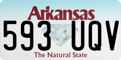 AR license plate 593UQV