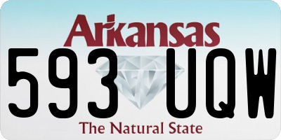 AR license plate 593UQW