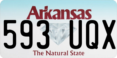 AR license plate 593UQX