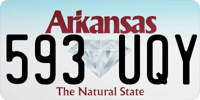 AR license plate 593UQY