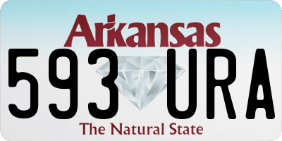AR license plate 593URA