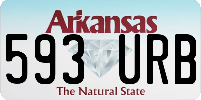 AR license plate 593URB