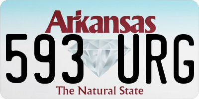 AR license plate 593URG