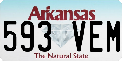 AR license plate 593VEM