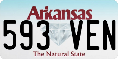 AR license plate 593VEN