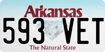 AR license plate 593VET