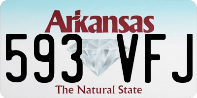 AR license plate 593VFJ