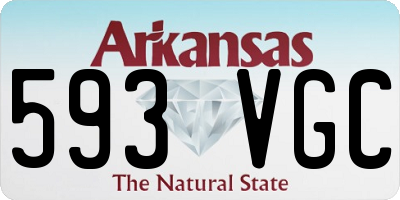 AR license plate 593VGC