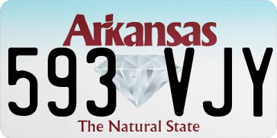 AR license plate 593VJY