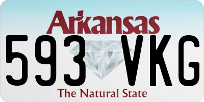 AR license plate 593VKG