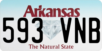 AR license plate 593VNB