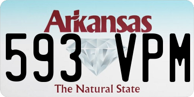 AR license plate 593VPM