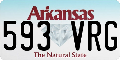AR license plate 593VRG