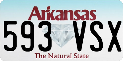 AR license plate 593VSX