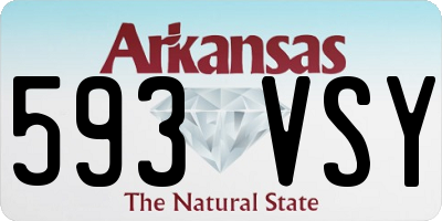 AR license plate 593VSY