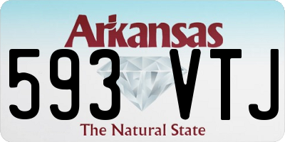 AR license plate 593VTJ