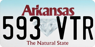 AR license plate 593VTR