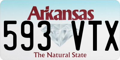AR license plate 593VTX