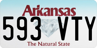 AR license plate 593VTY