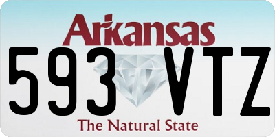 AR license plate 593VTZ