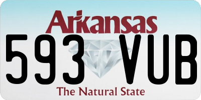 AR license plate 593VUB