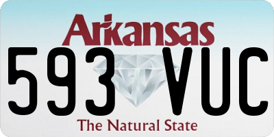 AR license plate 593VUC