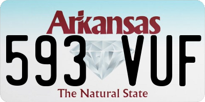 AR license plate 593VUF