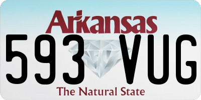 AR license plate 593VUG