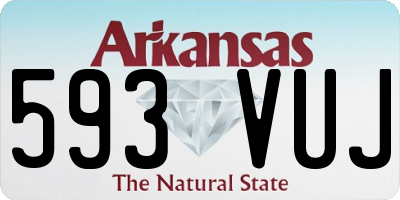 AR license plate 593VUJ