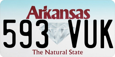 AR license plate 593VUK