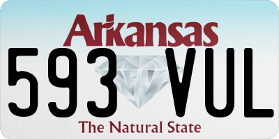 AR license plate 593VUL