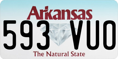 AR license plate 593VUO