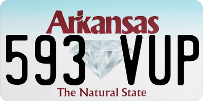 AR license plate 593VUP