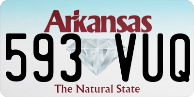 AR license plate 593VUQ