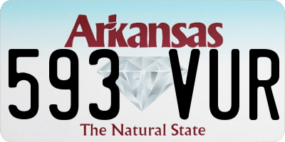 AR license plate 593VUR