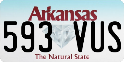 AR license plate 593VUS