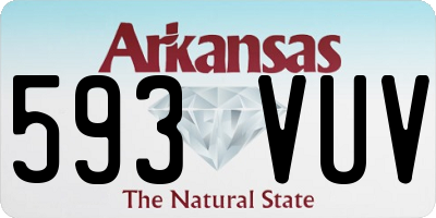 AR license plate 593VUV