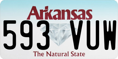 AR license plate 593VUW